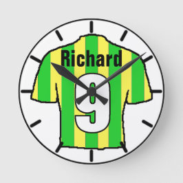 Reloj Redondo Mediano Camisas de hinchas de fútbol a personalizar.
