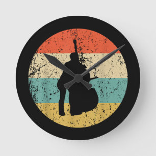 Reloj Redondo Mediano Camisas traseras - Música retro vintage