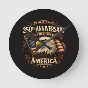Reloj Redondo Mediano Camiseta 250 Aniversario EE. UU. 250 América