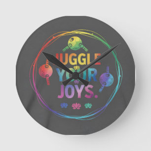 Reloj Redondo Mediano Camiseta de Energía Positiva Juguetona: Juega con 