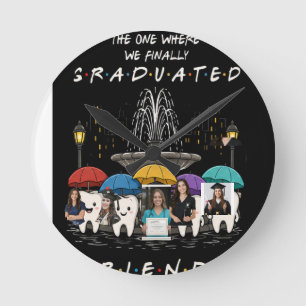 Reloj Redondo Mediano Camiseta de graduación de higienista dental inspir
