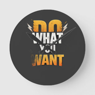 Reloj Redondo Mediano Camiseta DO LO QUE QUIERAS – Estilo Callejero Moti