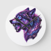 Camiseta gráfica de lobo rugiente de galaxia cósmi