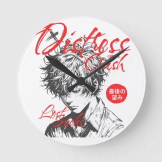 Reloj Redondo Mediano Camiseta impresa moderna - Gráfico elegante y mode