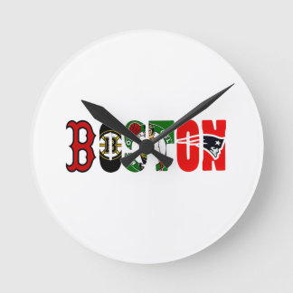 Reloj Redondo Mediano Camiseta oficial de equipos deportivos de Boston