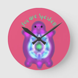 Reloj Redondo Mediano Camiseta Personalizada 'Eres Tortuga Espescial'