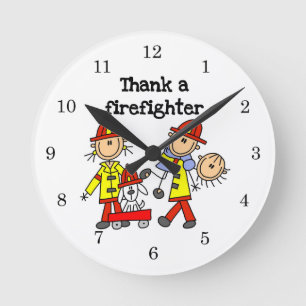 Reloj Redondo Mediano Camisetas y regalos de Agradecimiento a Bomberos