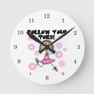 Reloj Redondo Mediano Camisetas y regalos de bailarina sigue tus dedos d