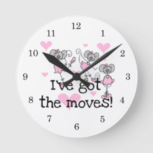 Reloj Redondo Mediano Camisetas y regalos de bailarina Tengo los movimie