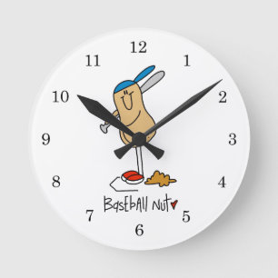 Reloj Redondo Mediano Camisetas y regalos de Baseball Nut