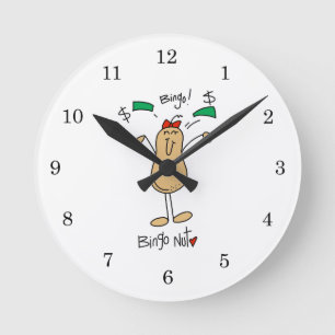 Reloj Redondo Mediano Camisetas y regalos de Bingo Nut