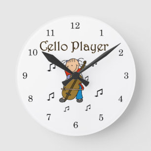 Reloj Redondo Mediano Camisetas y regalos de chica de figura de palo que