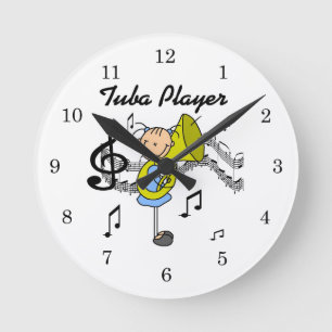 Reloj Redondo Mediano Camisetas y regalos de chica de figura de palo que