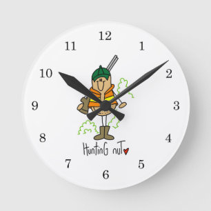 Reloj Redondo Mediano Camisetas y regalos de Hunting Nut