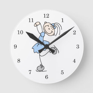 Reloj Redondo Mediano Camisetas y regalos de patinadora artística con ve