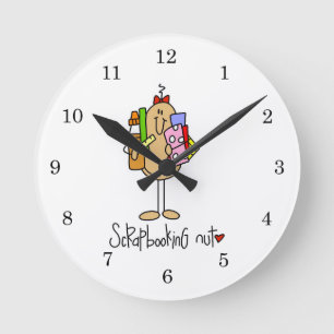 Reloj Redondo Mediano Camisetas y regalos de Scrapbooking Nut