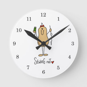 Reloj Redondo Mediano Camisetas y regalos de Sewing Nut