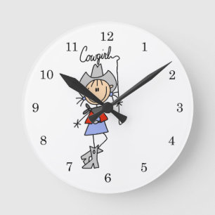 Reloj Redondo Mediano Camisetas y regalos de vaquera con lazo