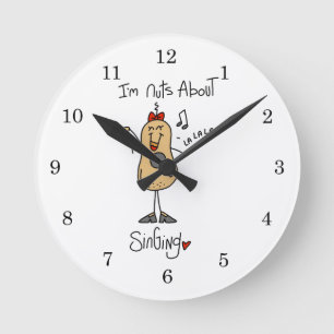 Reloj Redondo Mediano Camisetas y regalos locos por cantar
