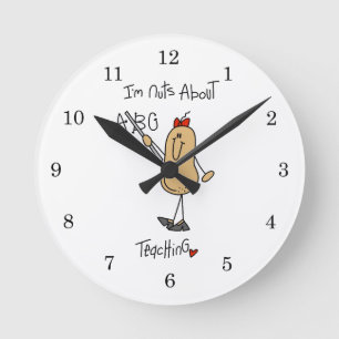 Reloj Redondo Mediano Camisetas y regalos locos por la enseñanza