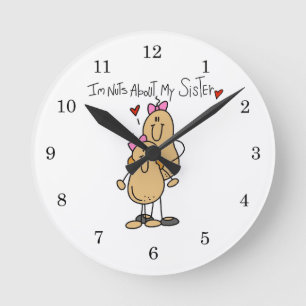 Reloj Redondo Mediano Camisetas y regalos locos por mi hermana