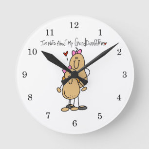 Reloj Redondo Mediano Camisetas y regalos Me encanta mi nieta