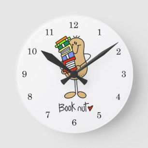 Reloj Redondo Mediano Camisetas y regalos para amantes de los libros
