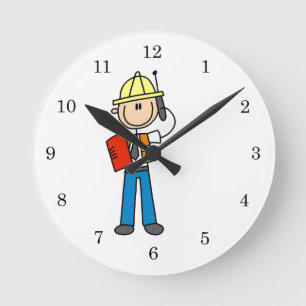 Reloj Redondo Mediano Camisetas y regalos para capataces de construcción