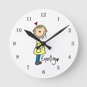 Reloj Redondo Mediano Camisetas y regalos para futuras mamás