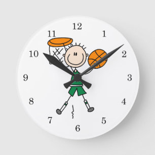 Reloj Redondo Mediano Camisetas y regalos para jugadores de baloncesto m