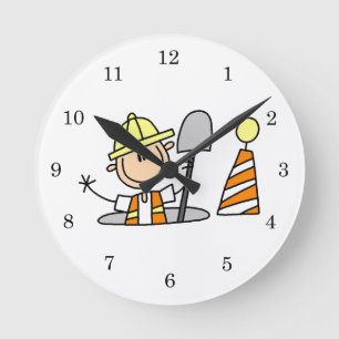 Reloj Redondo Mediano Camisetas y regalos para trabajadores de la constr