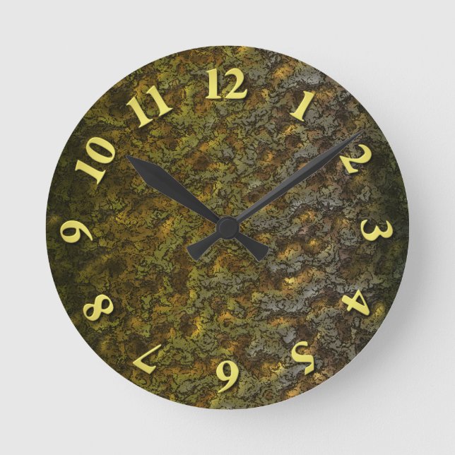 Reloj Redondo Mediano Camo (Anverso)