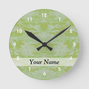 Reloj Redondo Mediano Camo verde