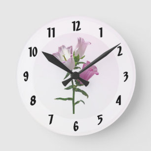 Reloj Redondo Mediano Campanas de Canterbury rosadas