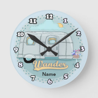 Reloj Redondo Mediano Camper Trailer Clock 