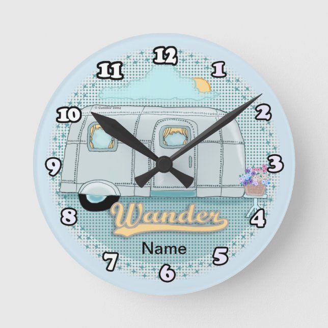 Reloj Redondo Mediano Camper Trailer Clock  (Anverso)