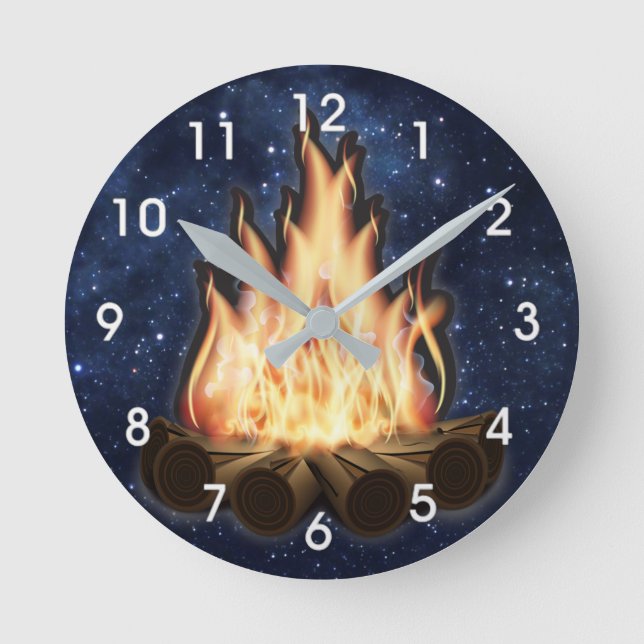 Reloj Redondo Mediano campfire clock (Anverso)