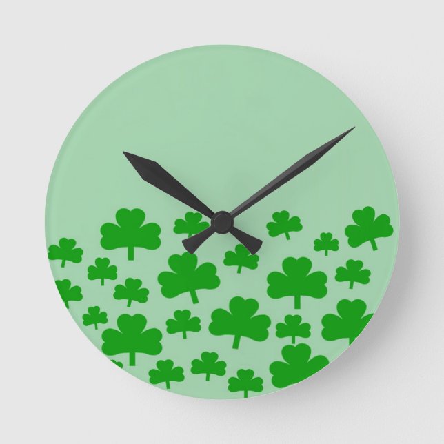 Reloj Redondo Mediano Campo de Shamrock (Anverso)