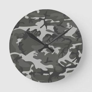 Reloj Redondo Mediano Camuflaje