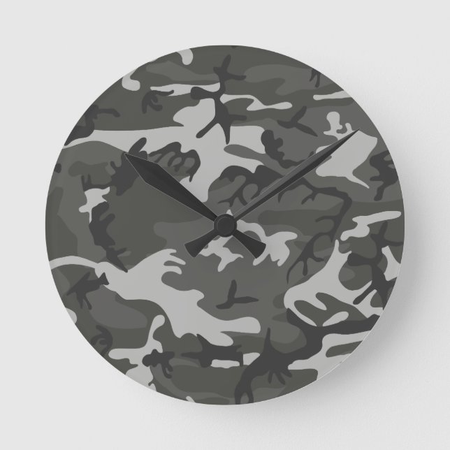 Reloj Redondo Mediano Camuflaje (Anverso)