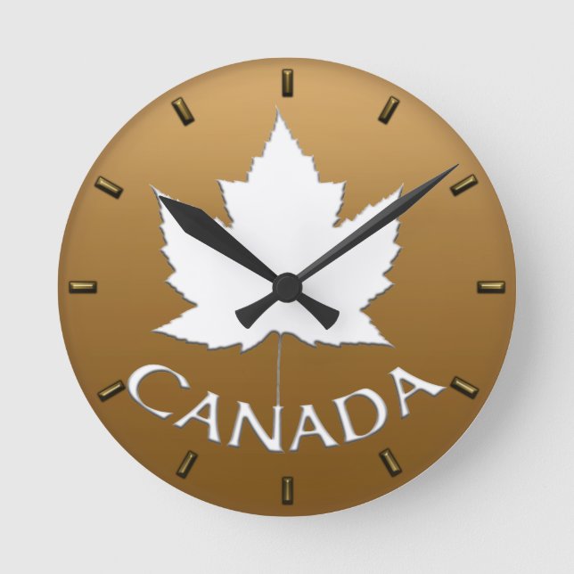 Reloj Redondo Mediano Canada Clock Canada Souvenir Wall Clocks Customize (Anverso)