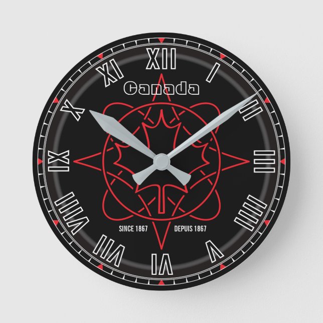 Reloj Redondo Mediano Canadá desde 1867 (Anverso)