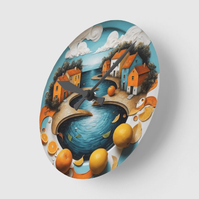 Reloj Redondo Mediano Canal acogedor (Ángulo)