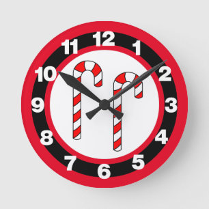 Reloj Redondo Mediano Candy Cane