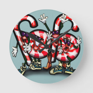 Reloj Redondo Mediano Candy Cane Gang