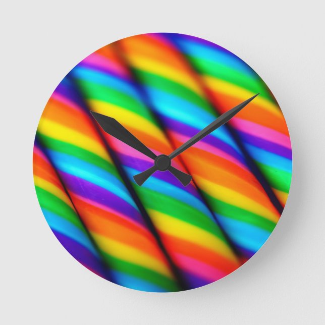 Reloj Redondo Mediano Cañones de vaina arcoiris 2 (Anverso)