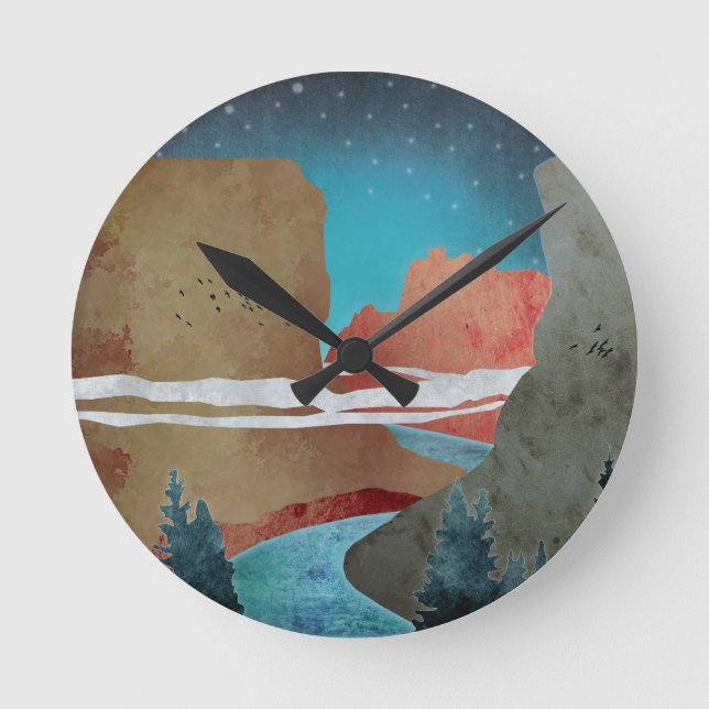 Reloj Redondo Mediano Canyon Birds (Anverso)