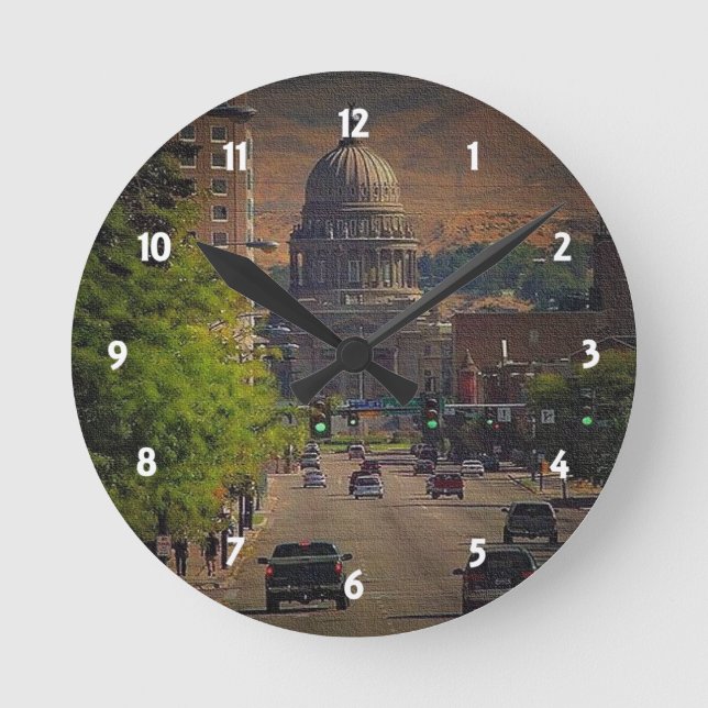 Reloj Redondo Mediano Capital del Estado en Boise, Idaho (Anverso)