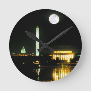 Reloj Redondo Mediano Capitol Building, Lincoln Memorial, Washington