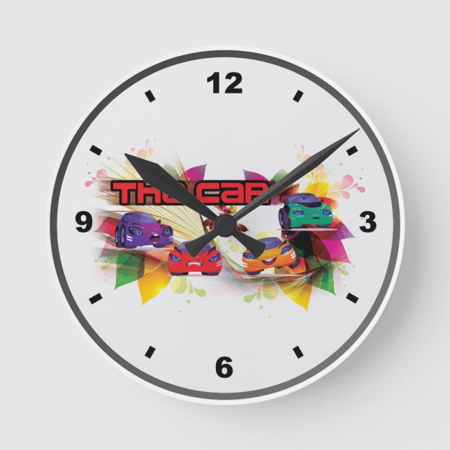 Reloj Redondo Mediano Car Of Clock (Anverso)